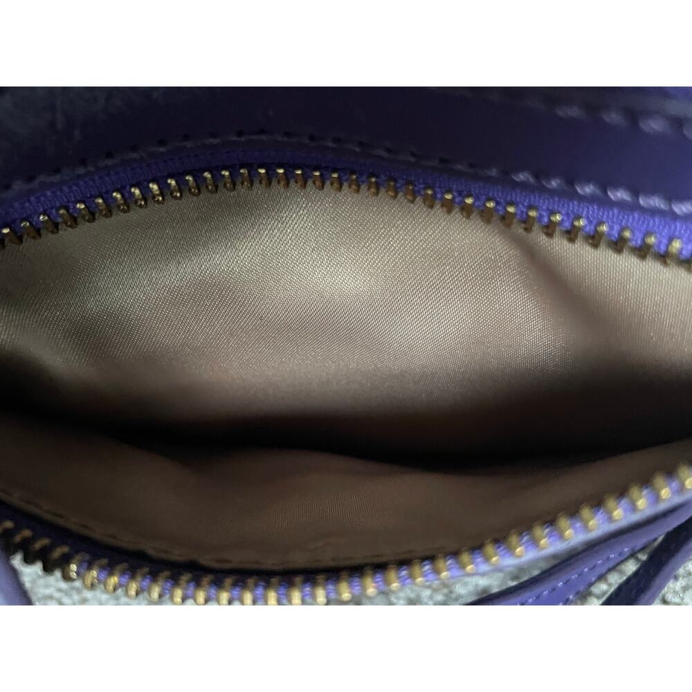Cole Haan Womens/Teen Crossbody Vivid Purple Purse 5x8 inches Gold accents - Picture 5 of 9